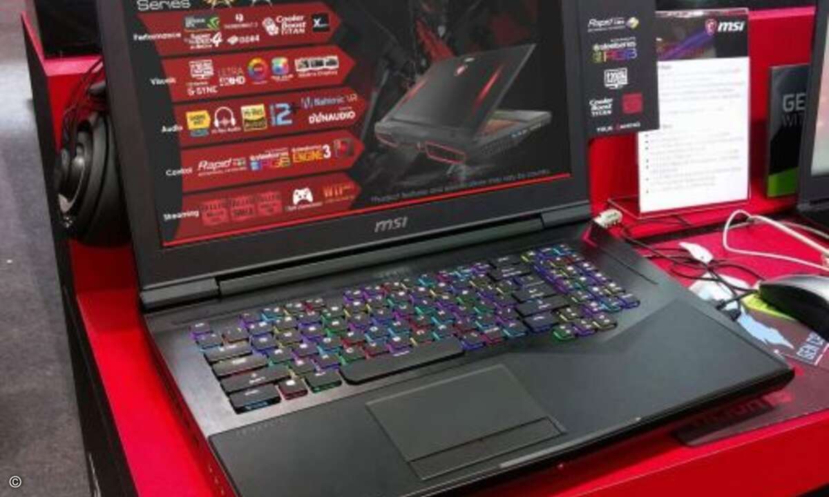 MSIs neues Flaggschiff »GT75VR Titan« ist laut Hersteller das erste 17,3 Zoll-Notebook mit mechanischer Gaming-Tastatur, die in Hinblick auf Reaktionszeit, Tastenwiderstand, Druckpunkt, Hub und Robustheit auf die Anforderungen von Profi-Gamern ausgel
