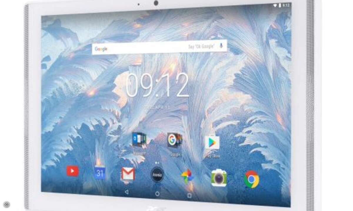Acers neues »Iconia One 10«-Tablet basiert auf Android 7.0 Nougat. Es wird von einem aktuellen MediaTek-Prozessor angetrieben und verfügt über ein blickwinkelstabiles IPS-Display und schnelles 802.11ac-WLAN. (Bild: Acer)