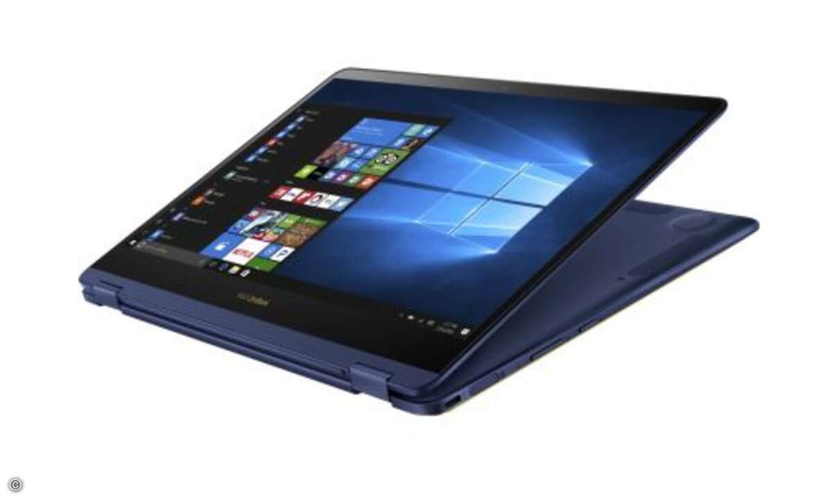 Zu den Neuheiten gehört das 1,1 Kilo-leichte »ZenBook Flip S« (UX370), das mit einer Bauhöhe von 11 Millimetern das derzeit flachste 2-in-1-Notebook sein soll. (Bild: Asus)