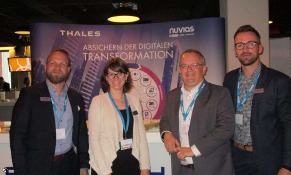 Das Thales-Team: (v. re.) Juergen Schopper, Wiebke Marie Macrae, Kai Zobel und Edgar Kary (Bild: CRN)