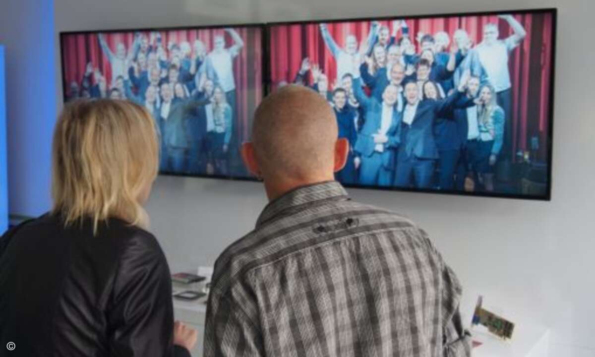 Eine Ausstellung informierte über die Firmengeschichte (Bild: CRN)