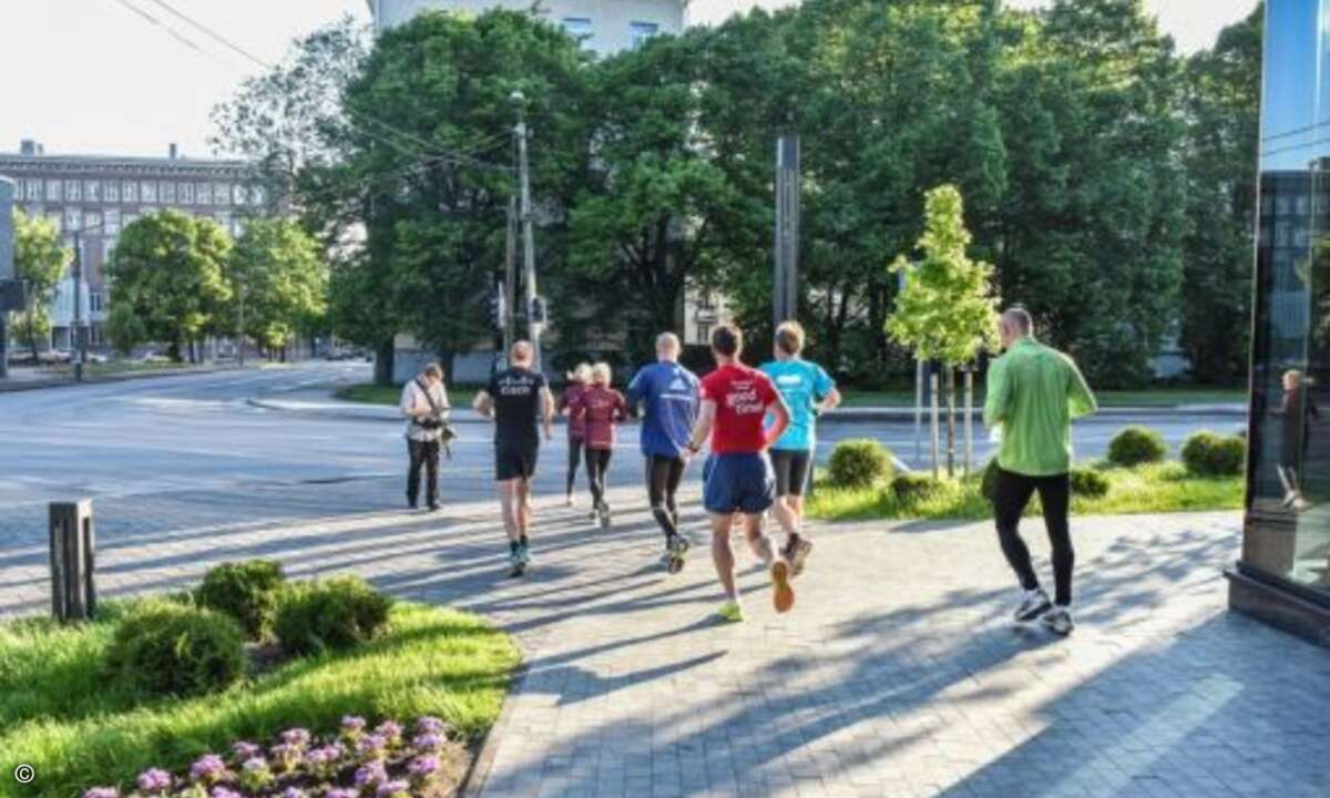 … wurde aber mit bestem Laufwetter für das frühe Aufstehen belohnt (Foto: NetApp)