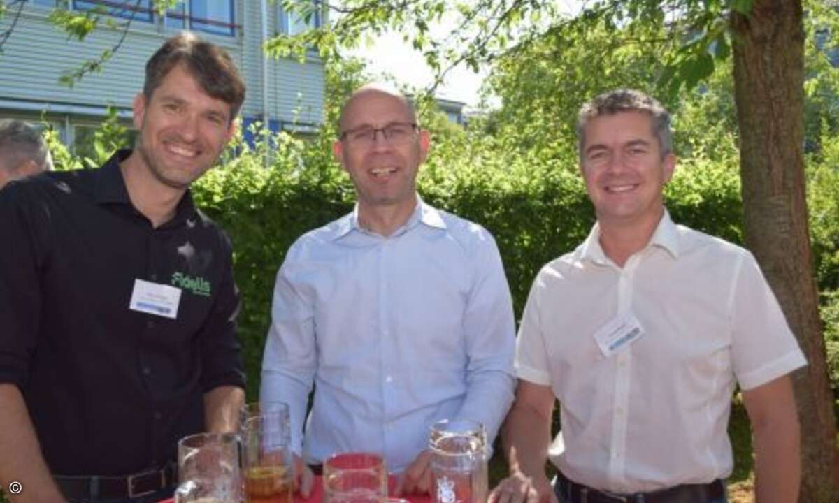 Oliver Keizer (Fidelis Cybersecurity), Stanislaw Panow (Netcos) und Martin Peball (NET Solutions & EDV Service) (Foto: CRN)