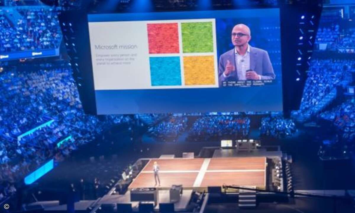Vor 17.000 Partnern legte Microsoft-Chef Satya Nadella seine Visonen dar (Foto: CRN)