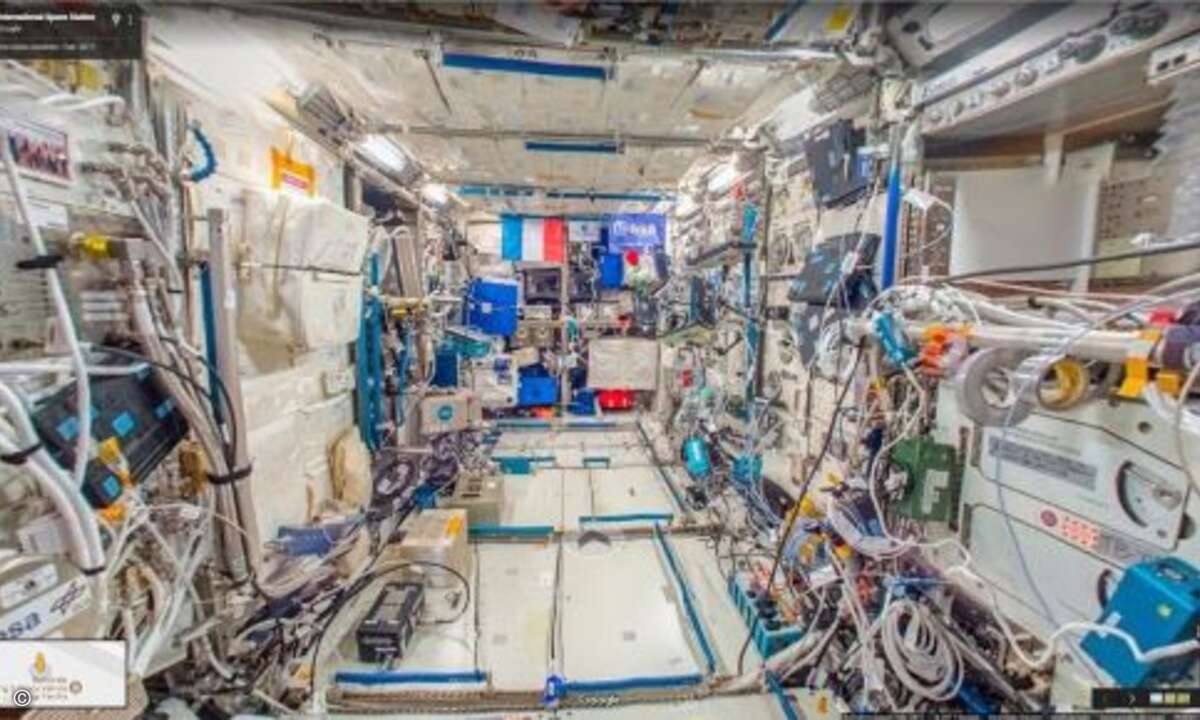 Das Columbus-Labor ist vollgestopft mit Technik und Experimenten (Foto: Screenshot Google Street View)