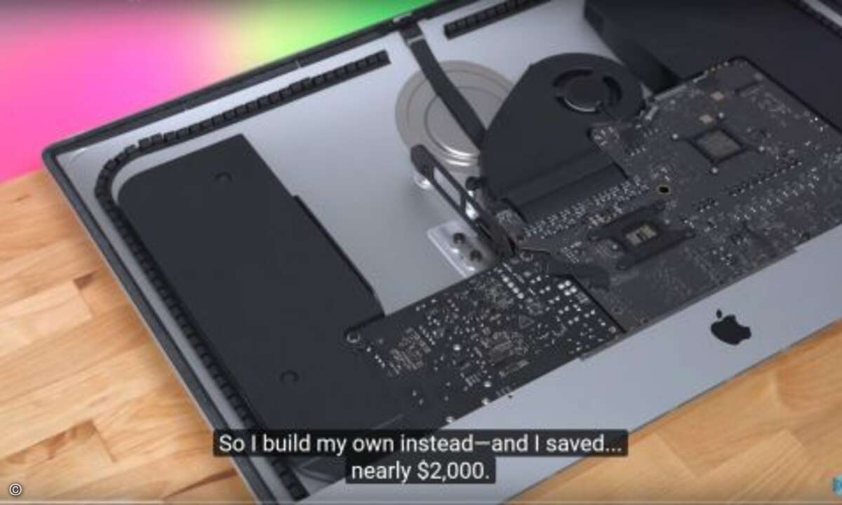 Weil er nicht 5.300 Dollar für einen neuen iMac ausgeben wollte, beschloss Quinn Nelson kurzerhand... (Foto: Screenshot Youtube Snazzy Labs)