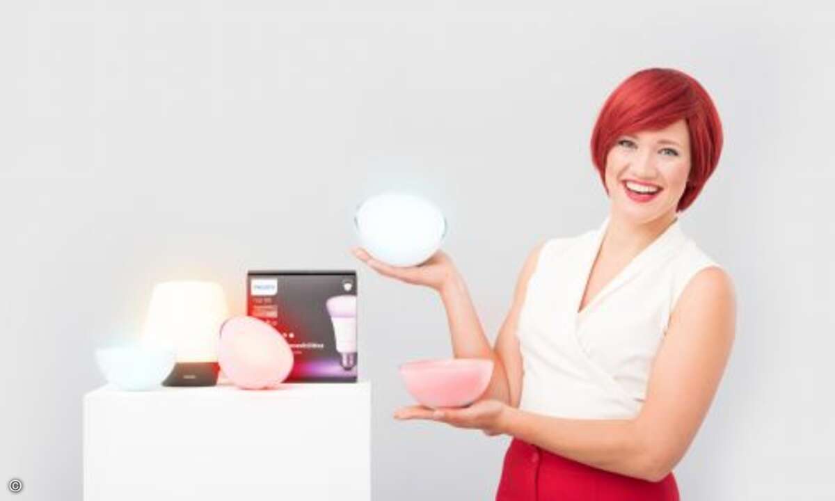 Hue Starterset E27 und Hue Go von Philips Lighting (Foto: Messe Berlin)