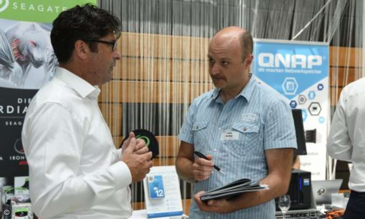 Nigel Bissete (Seagate) im Gespräch mit Heiko Barthel von Amrun-IT