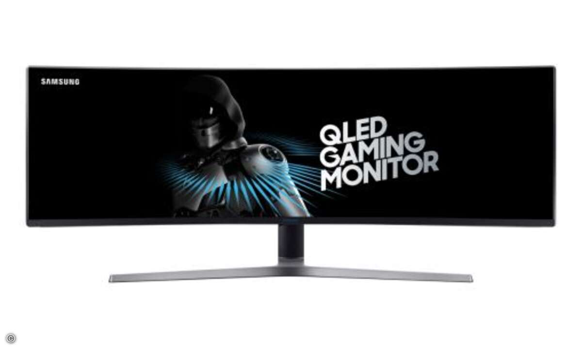 Samsung hat seinen Flaggschiff-Monitor »CHG90« auf der Gamescom erstmals in Deutschland gezeigt. (Bild: Samsung)