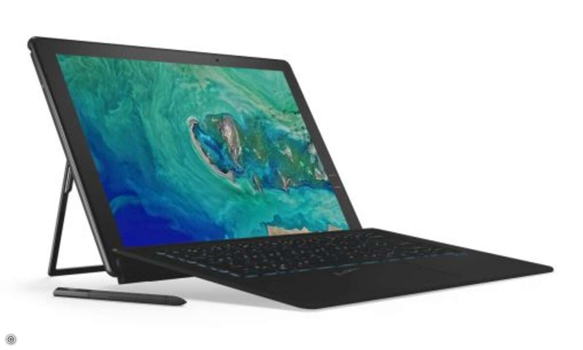 »Acer Switch 7 Black Edition« ist laut Acer das weltweit erste 2-in-1-Gerät mit dedizierter Grafikkarte, das komplett ohne Lüfter auskommt (Bild: Acer)