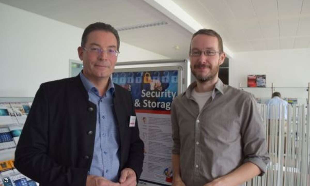 Uwe Schellenberg (say Tec) mit CRN-Redakteur Daniel Dubsky freuen sich auf einen spannenden Solution Day (Bild: CRN)