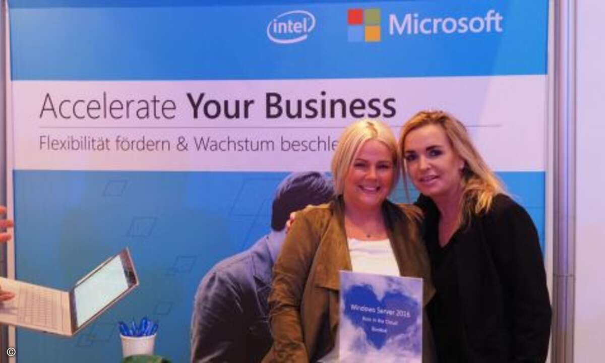 Frauenpower! Jana Tappendorf von Microsoft zusammen mit Carolin Schlüter (CRN) (Foto: CRN)