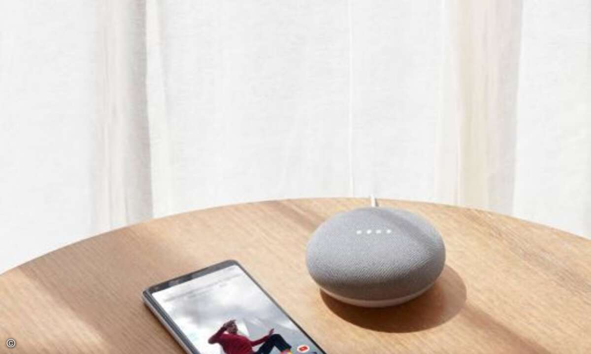 Pixel und Gooogle Home zusammen in Aktion (Foto: Google)