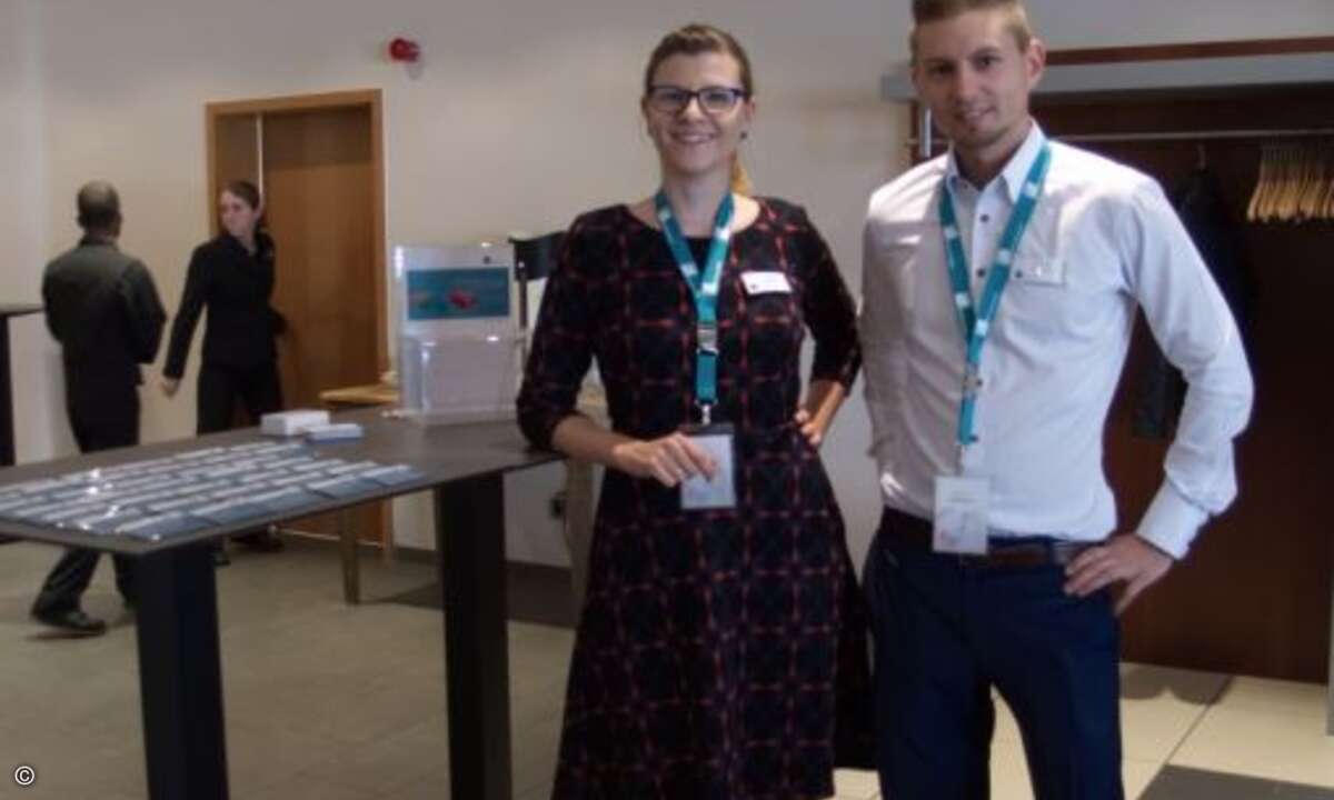 Anna Schleipfer-Chakhchoukh und Dominik Schlosser (beide C4B) erwarten die Gäste in Münster (Foto: C4B)