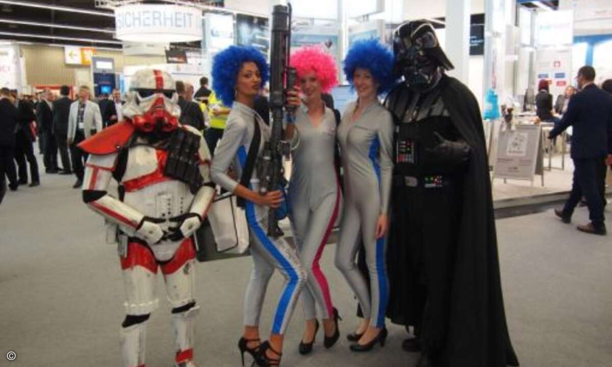 Darth Vader ist mittlerweile Stammgast auf der it-sa (Foto: CRN)