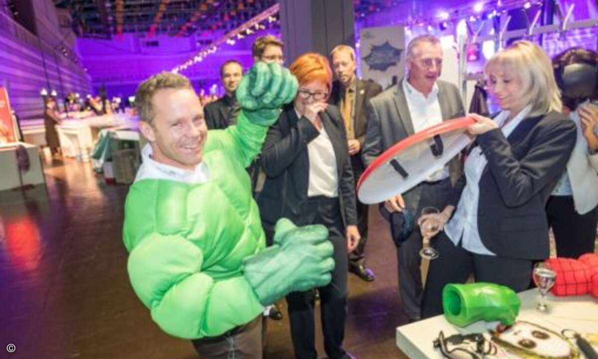 Selbst der Hulk war da und ganz und gar nicht schlecht gelaunt (Foto: NürnbergMesse / Thomas Geiger)