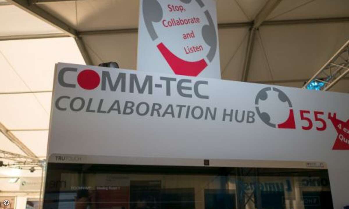 Außerdem konnten sich Besucher über das Thema Collaboration in Unternehmen informieren (Bild: Comm-tec)