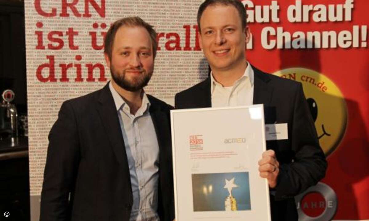 Acmeo GmbH & Co. KG
Der Cloud-Computing- und Software-as-a-Service-Spezialist kann sich bereits zum vierten Mal in Folge für den CRN Excellent-Distributoren-Kreis qualifizieren. Dabei verfehlt Acmeo die starke Vorjahresnote 2,01 und muss sich in die