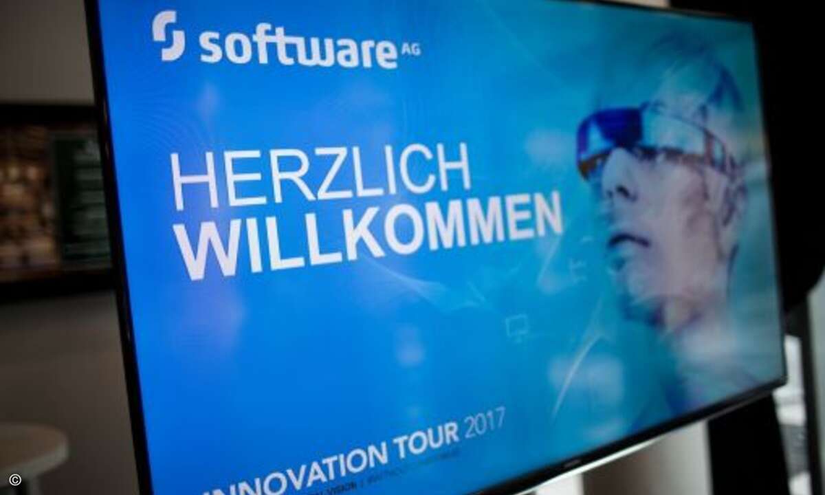 Willkommensgruß an die Gäste (Foto: Software AG)