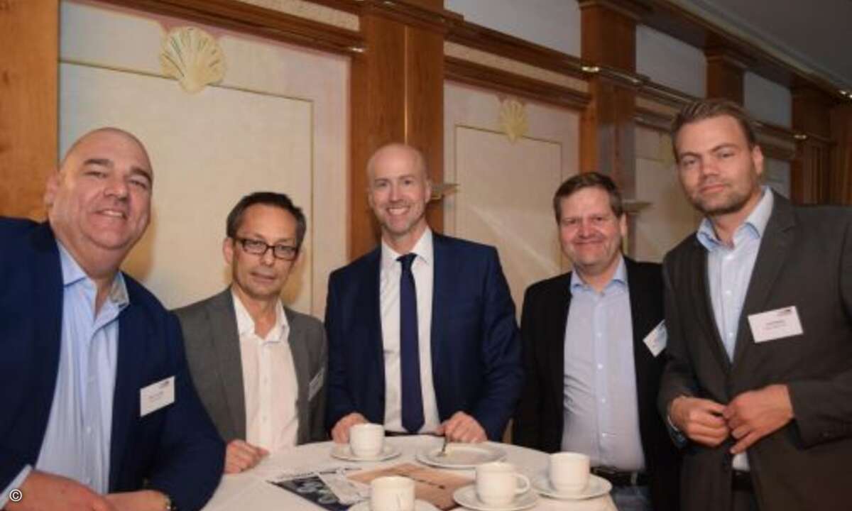 Freuen sich auf die Vorträge: Oliver Gorges (cop software + services), Frank Kwasnitza (bluechip), Matthäus Hose und Thomas Ebert (CRN) sowie Jan Hempel (Step Ahead) ((Foto: CRN)