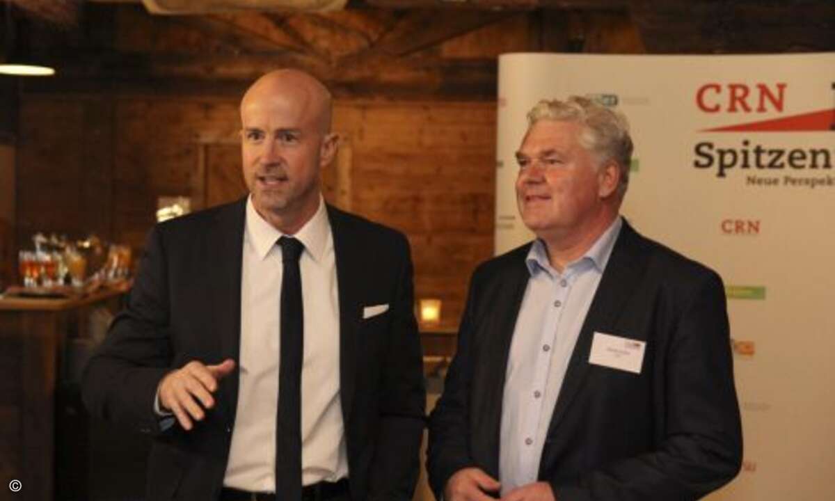 Perfekt eingespieltes Moderatoren-Duo: Matthäus Hose und CRN-Chefredakteur Martin Fryba (Foto: CRN)