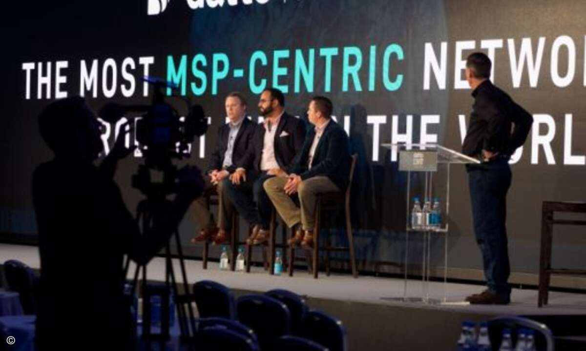 Während einer Podiumsdiskussion stand das Management den Partnern Rede und Antwort (Foto: Datto)