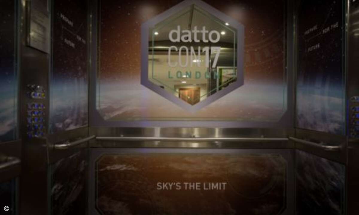 Anders als es das Motto der der Dattocon glauben machen wollte, fuhr dieser Aufzug auch wieder nach unten (Foto: Datto)