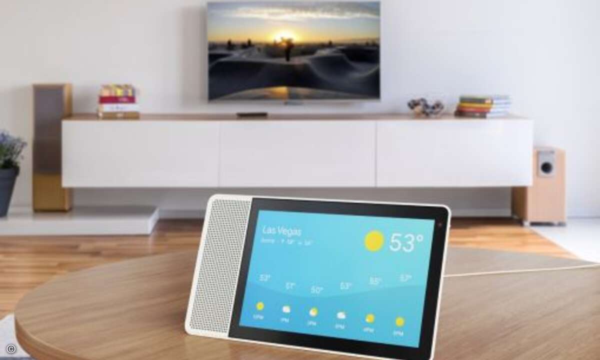 Mit dem »Smart Display« lassen sich alle Smart-Home-Geräte zu Hause steuern – per Stimme oder Gesten (Bild: Lenovo)