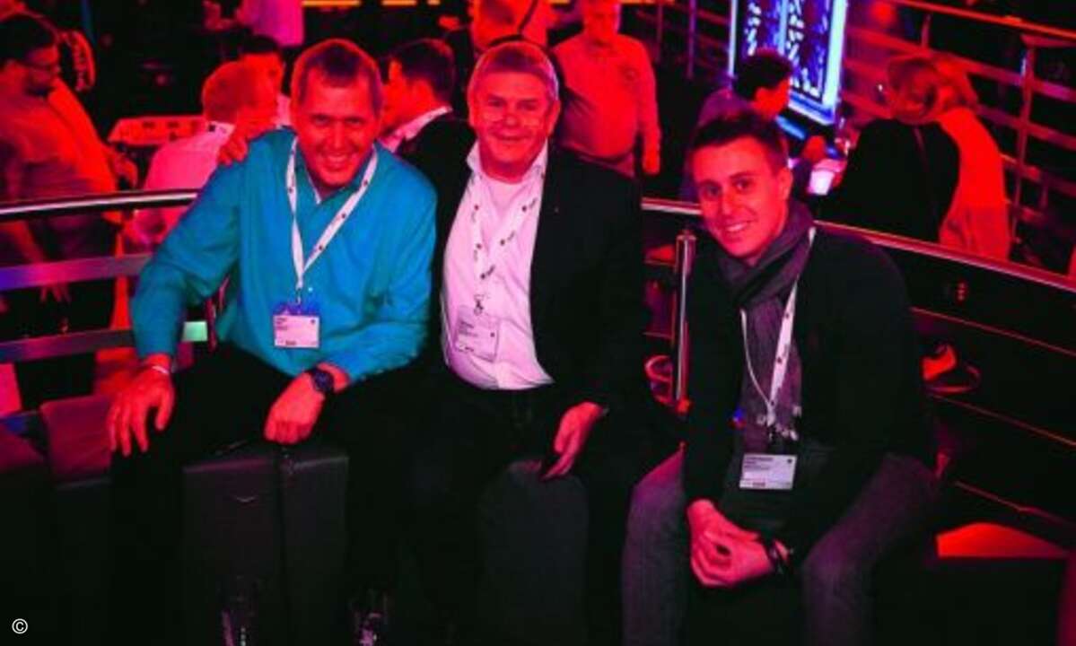 (v. links) Oliver Jäger (Nevicon ), Gerhard Hinrichs und Christopher Hinrichs (beide Triplus Systemhaus). (Bild: I-Team)