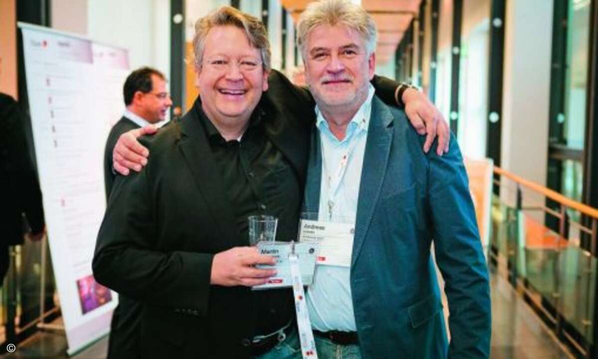 Die iTeam-Beiräte  Martin Eickelschulte (Eickelschulte AG, li.) und Andreas Lemcke (PI Informatik) (Bild: I-Team)