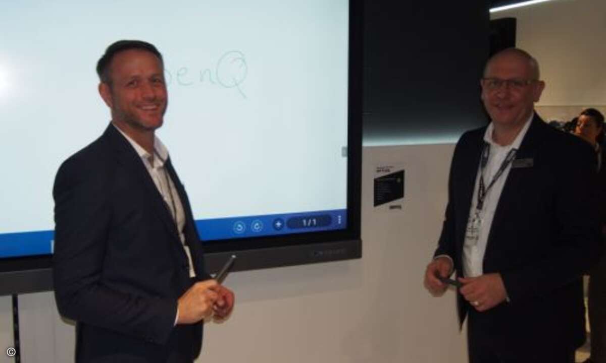 Guido Forsthövel und Bernd Süßbach bei BenQ (Foto: CRN)