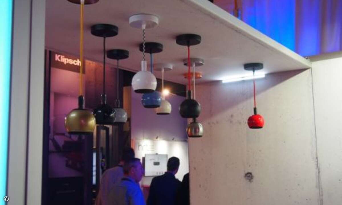 Lautsprechertechnik im Lampen-Design von Gallo Acoustics (Foto: CRN)