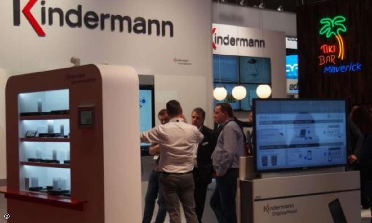 Display-Technik bei Kindermann (Foto: CRN)