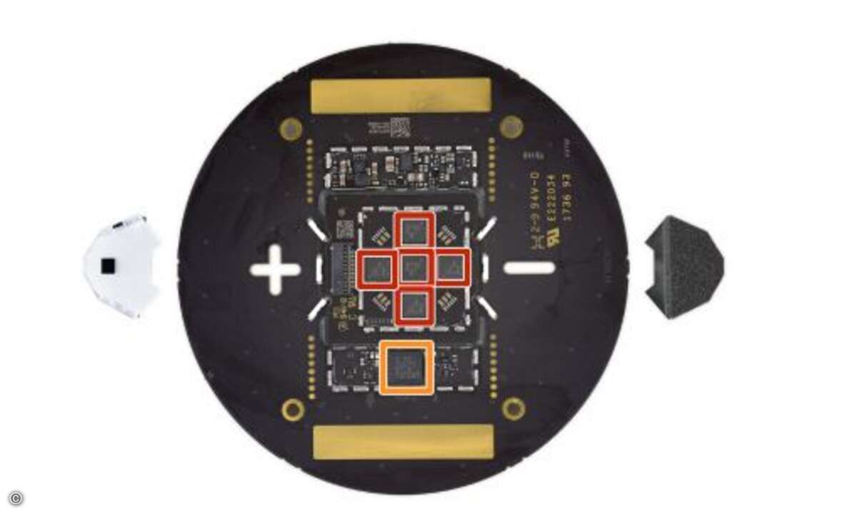 ...und gab den Blick auf die Steuerung und LED-Einheit frei. (Foto: iFixit)