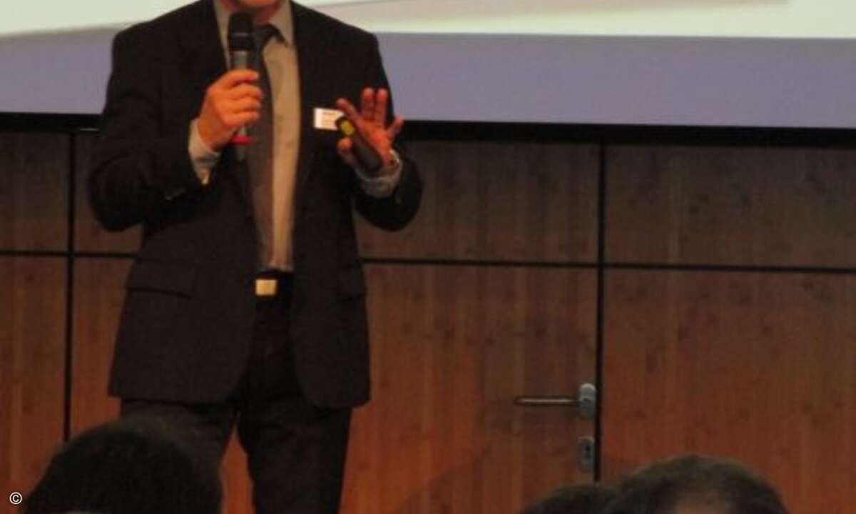 Karl-Heinz Warum sprach über aktuelle und künftige Sicherheitstechnologien und Sophos' Pläne in den nächsten Monaten (Foto: CRN)