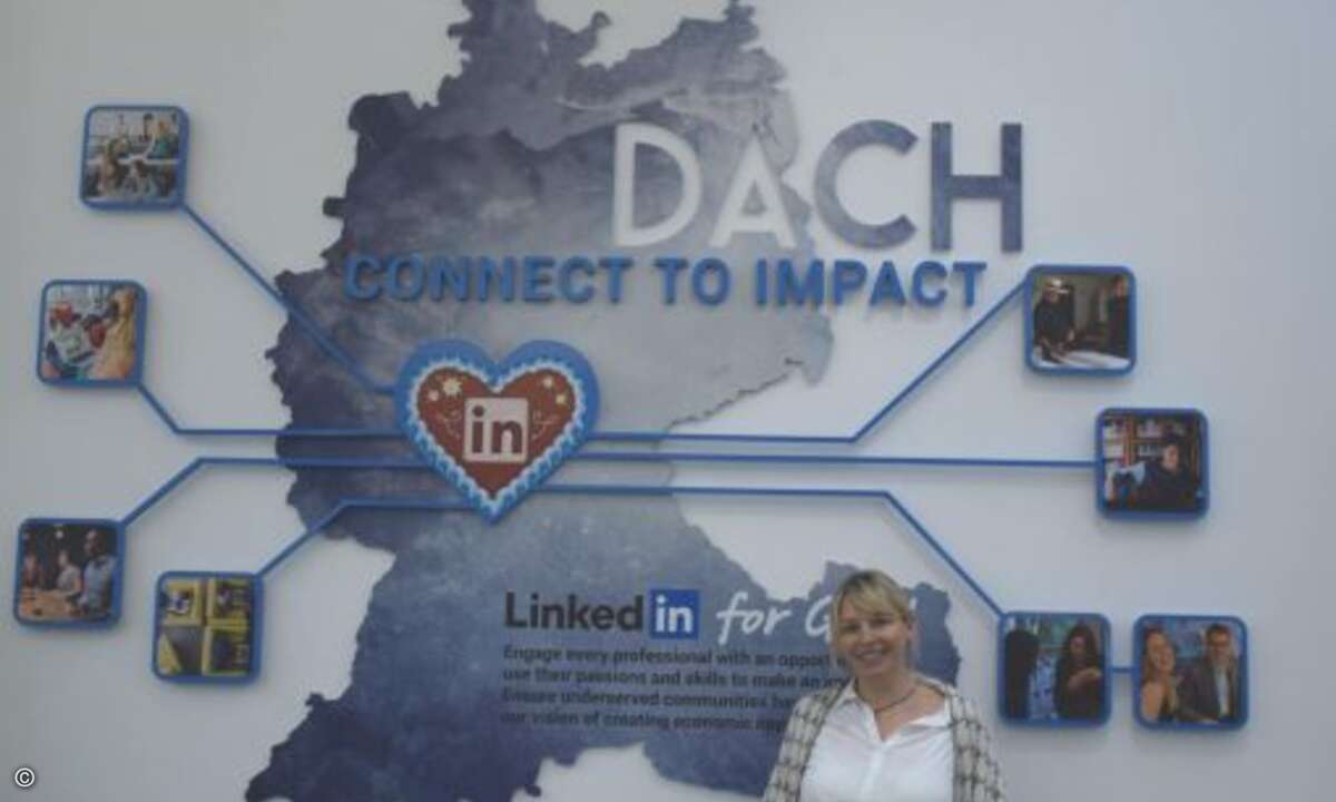 Gudrun Herrmann, Head of Communication bei Linkedin DACH, ist von der ersten Stunde an beim Karrierenetzwerk beschäftigt.