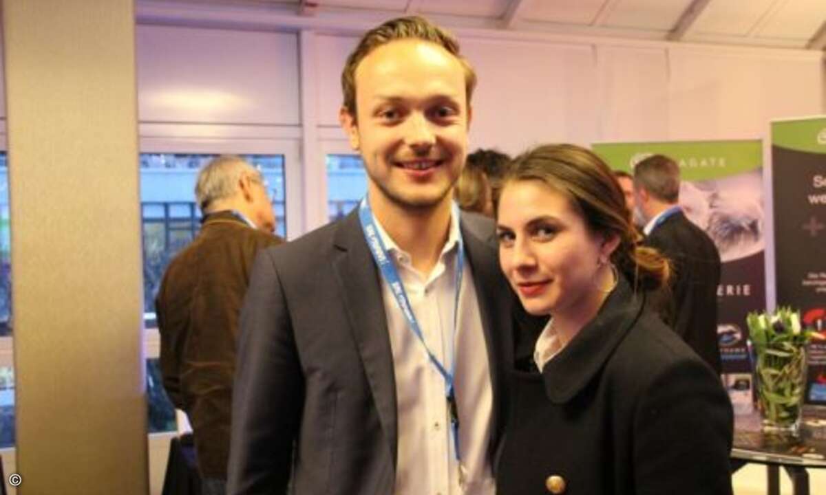 Haben eine tolle Veranstaltung auf die Beine gestellt: Dominik Strazicky und Chiara Reuße Sanchez von Ingram Micro (Foto: Ingram Micro)