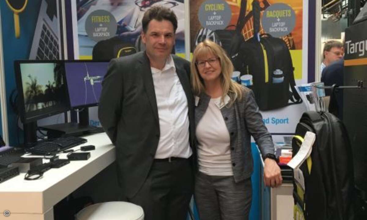 Stefan Döpp und Beate Bandholz von Targus (Bild: CRN)