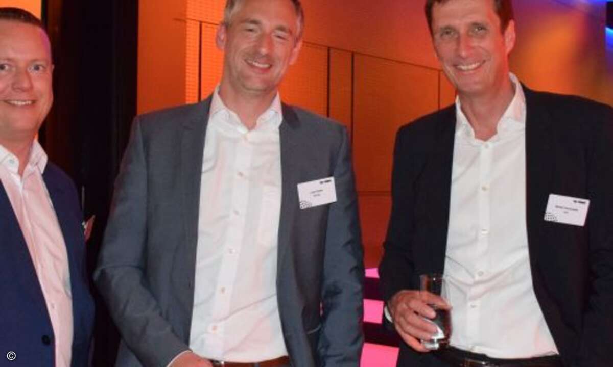 Ralf Schweitzer (GSD), Louis Dreher (Fujitsu) und Michael Sadranowski (AVM) (Bild: CRN)