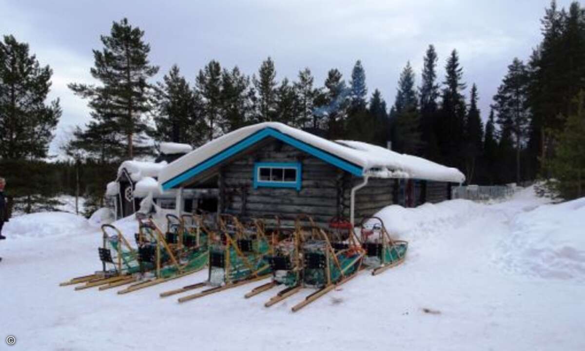 Die Basisstation für die Schlittenhundetour: eine Lodge in der Region Nord-Dalarna bei Särna (Foto: Buffalo)