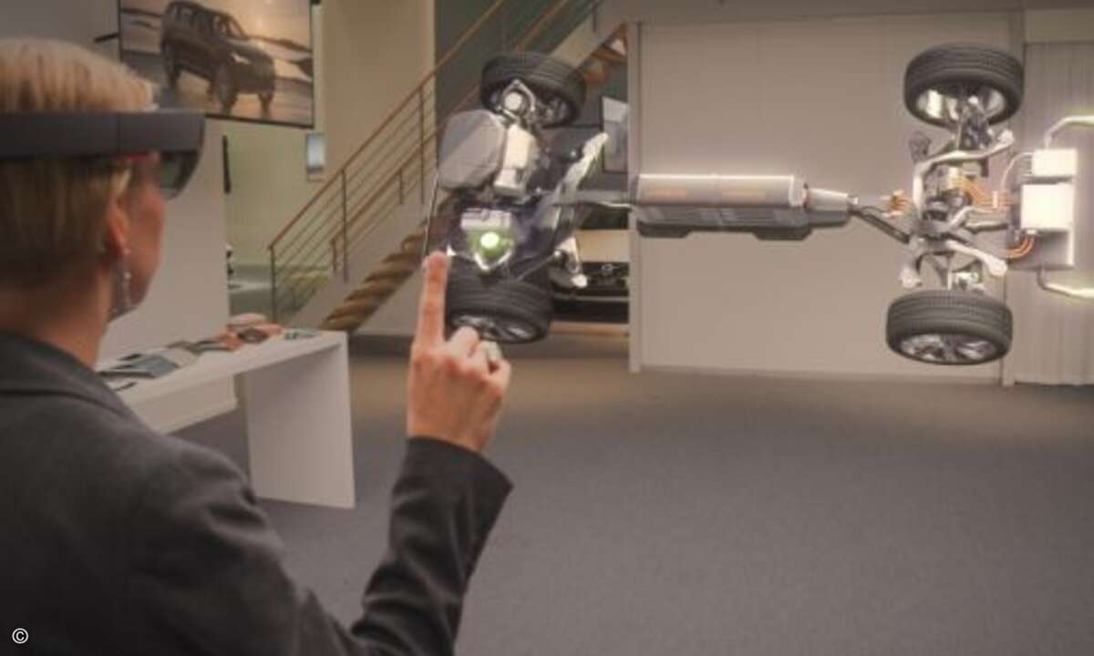 Hologramme ermöglichen eine bessere Visualisierung - z.B. bei der Darstellung von Bauteilen (Foto: Microsoft)