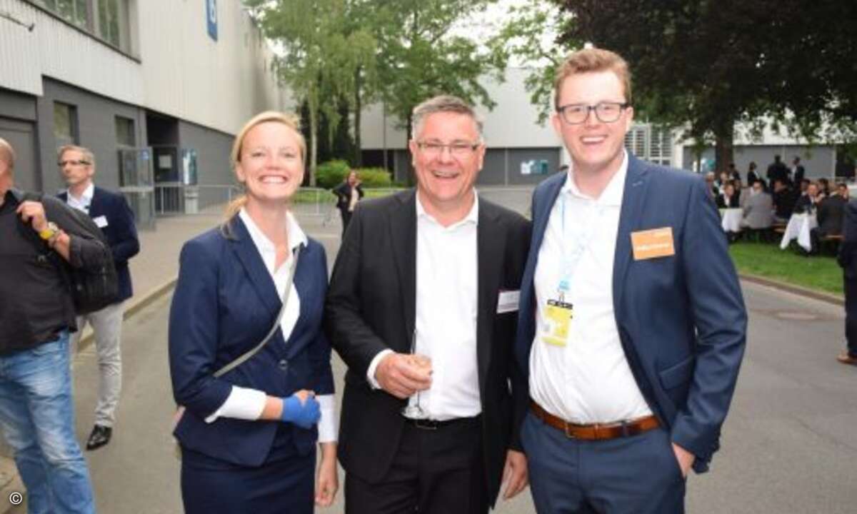 Auch das Acmeo-Team um Udo Schillings ließ sich die Grillparty nicht nehmen (Foto: CRN)