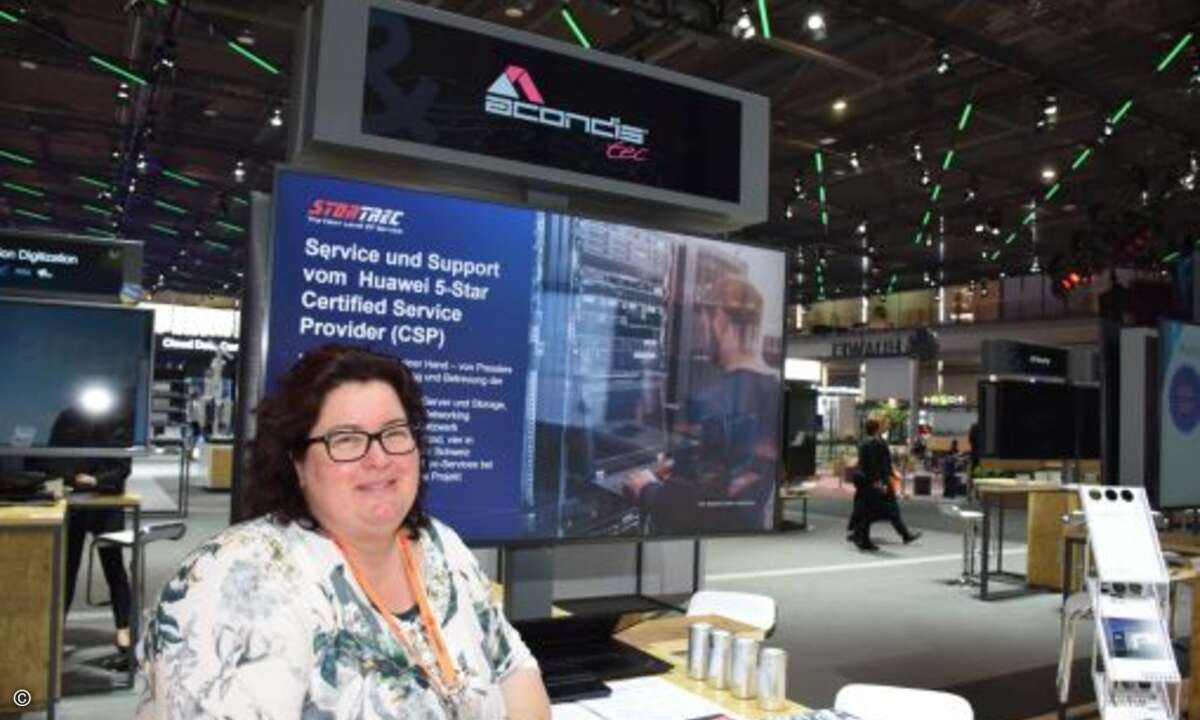 Tanja Link vom führenden Huawei-Distributor in Deutschland, Acondistec, hätte sich auf dem Hersteller-Partnerstand in Halle 13 mehr Zuspruch von Resellern gewünscht.