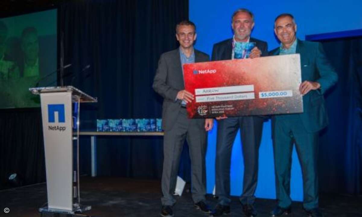 Die Auszeichnung als »Distributor des Jahres« ging zum dritten Mal in Folge Arrow ECS (Foto: Graham Lee Photography / NetApp)