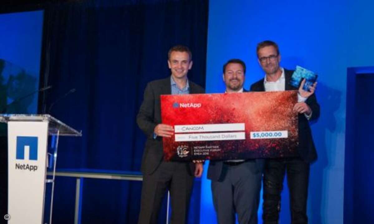 Der »Special Award« für eine großartige Leistung im vergangenen Jahr ging an Cancom (Foto: Graham Lee Photography / NetApp)