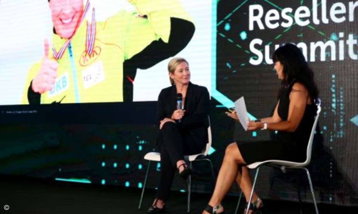 Mit Kaspersky Europa-Chefin Ilijana Vavan sprach Pechstein über Erfolge und Herausforderungen (Foto: Kaspersky)
