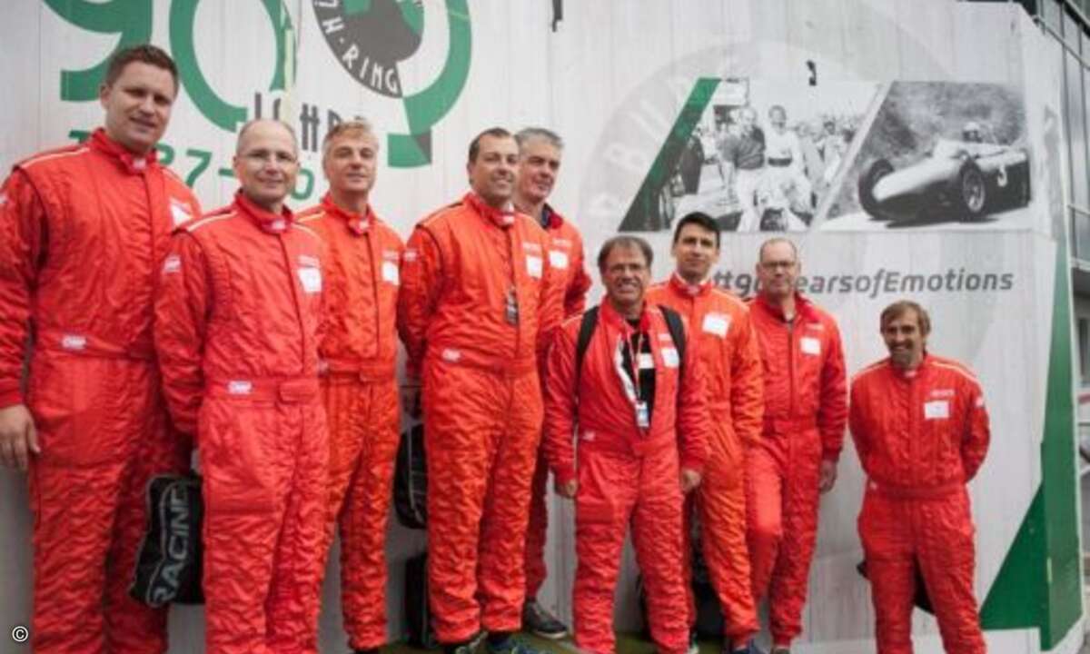 Zum Abschluss durften alle Piloten aufs Podium (Foto: Ebertlang)