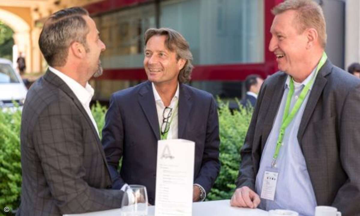 Holger Lennartz, Acer, Norbert Pesch, U+P, Michael Doppelreiter, Insight (von links) nutzten den Event auch zum Erfahrungsaustausch (Bild: Acer)