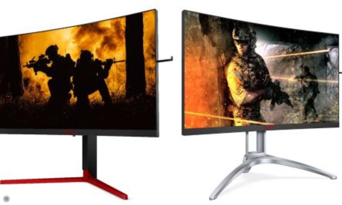 AOCs neue 27-Zöller für Gamer: »AG273QCG« (links) und »AG273QCX« (Bild: AOC)
