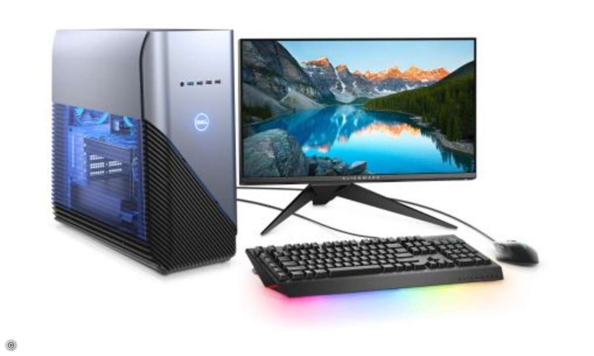 Durch die Metallic-Lackierung in Recon-Blau passen die Monitore perfekt zu den Gaming-PCs von Dell (Bild: Dell)